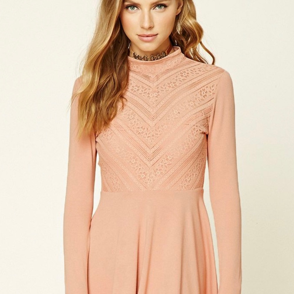 Light pink flare dress